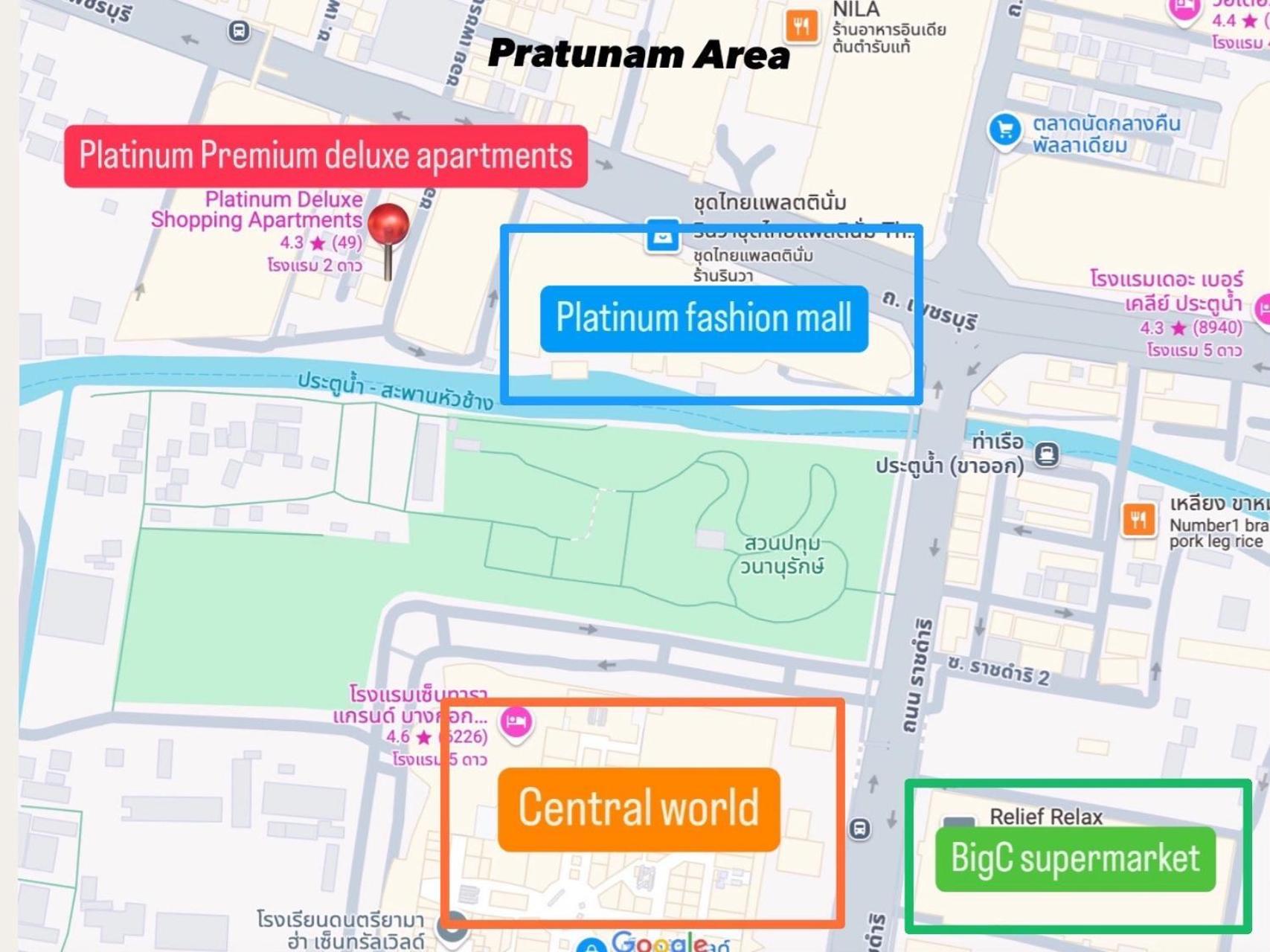 Platinum Deluxe Shopping Apartments Bangkok Exterior foto